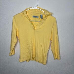 Yellow collared shirt